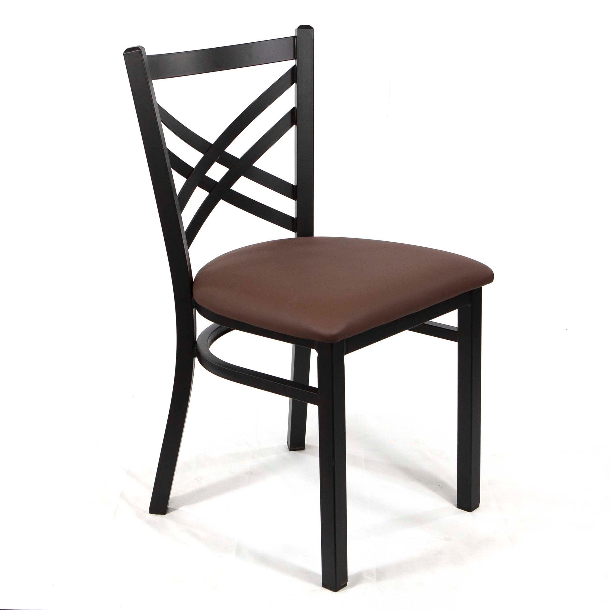 cross back metal restaurant chairs