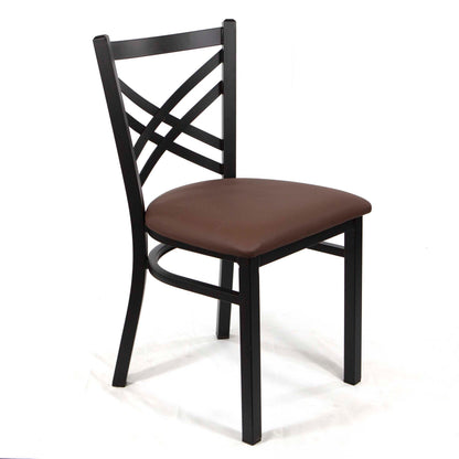 cross back metal restaurant chairs