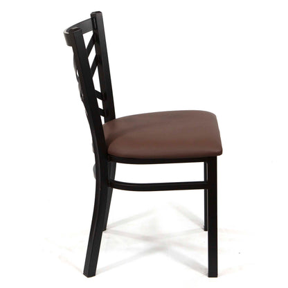 cross back metal restaurant chairs