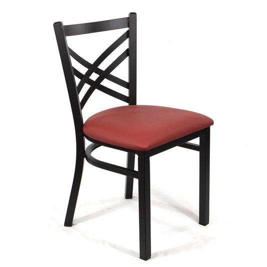 cross back metal restaurant chairs