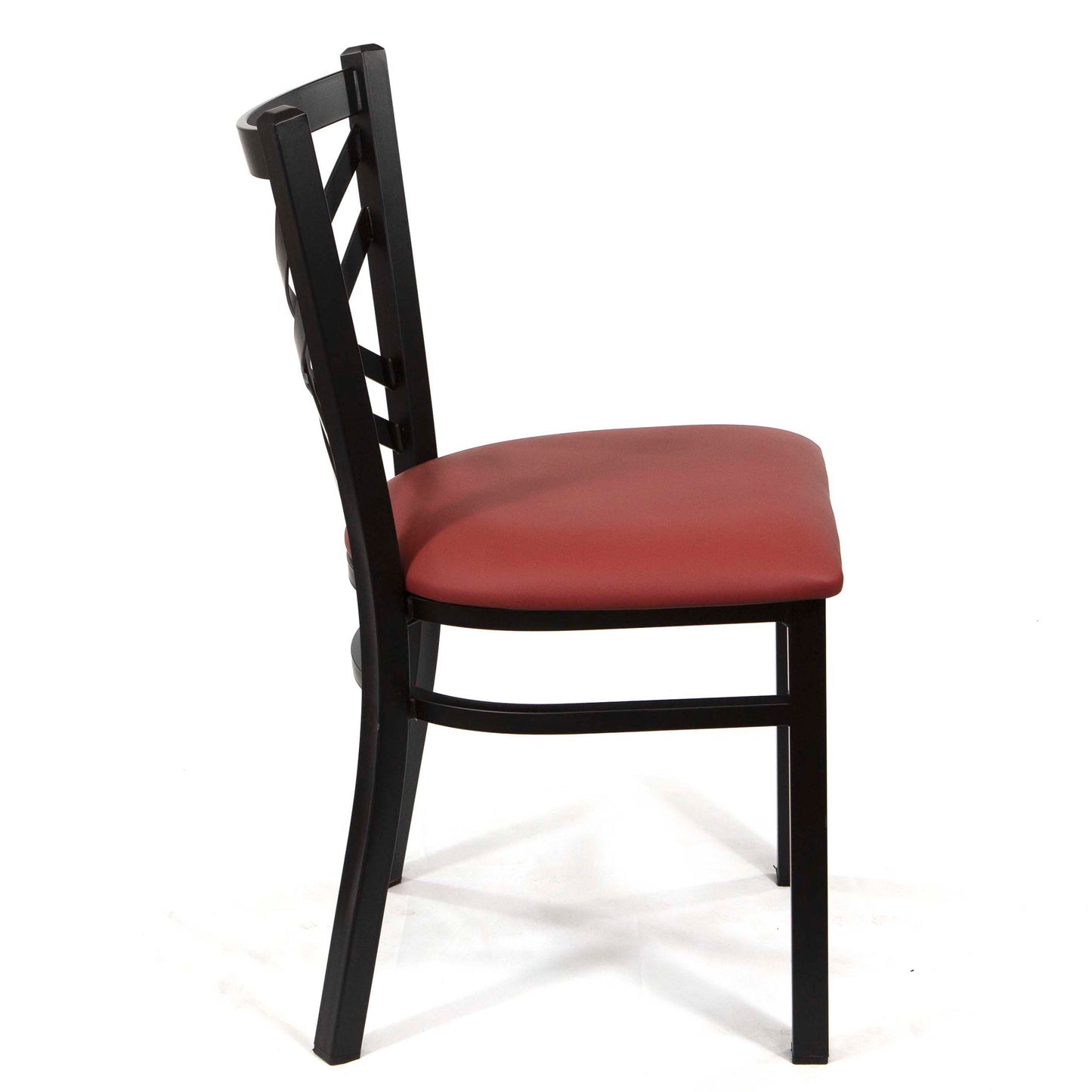 cross back metal restaurant chairs