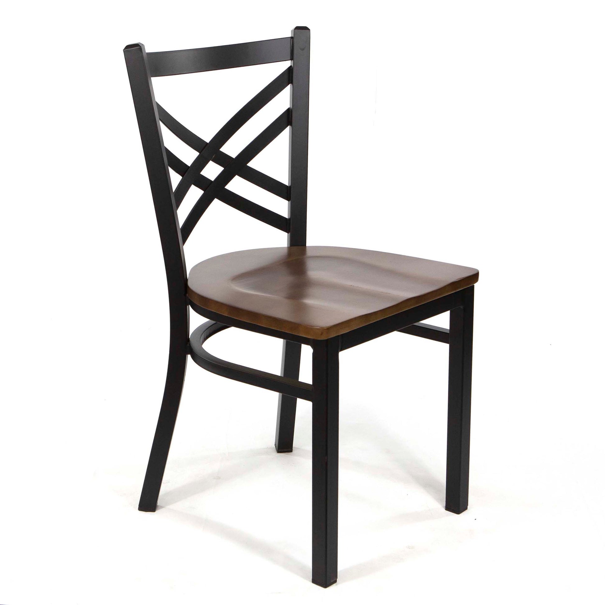 cross back metal restaurant chairs