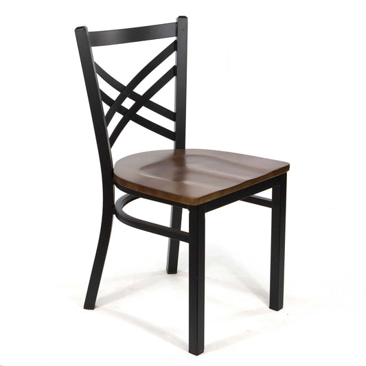 cross back metal restaurant chairs
