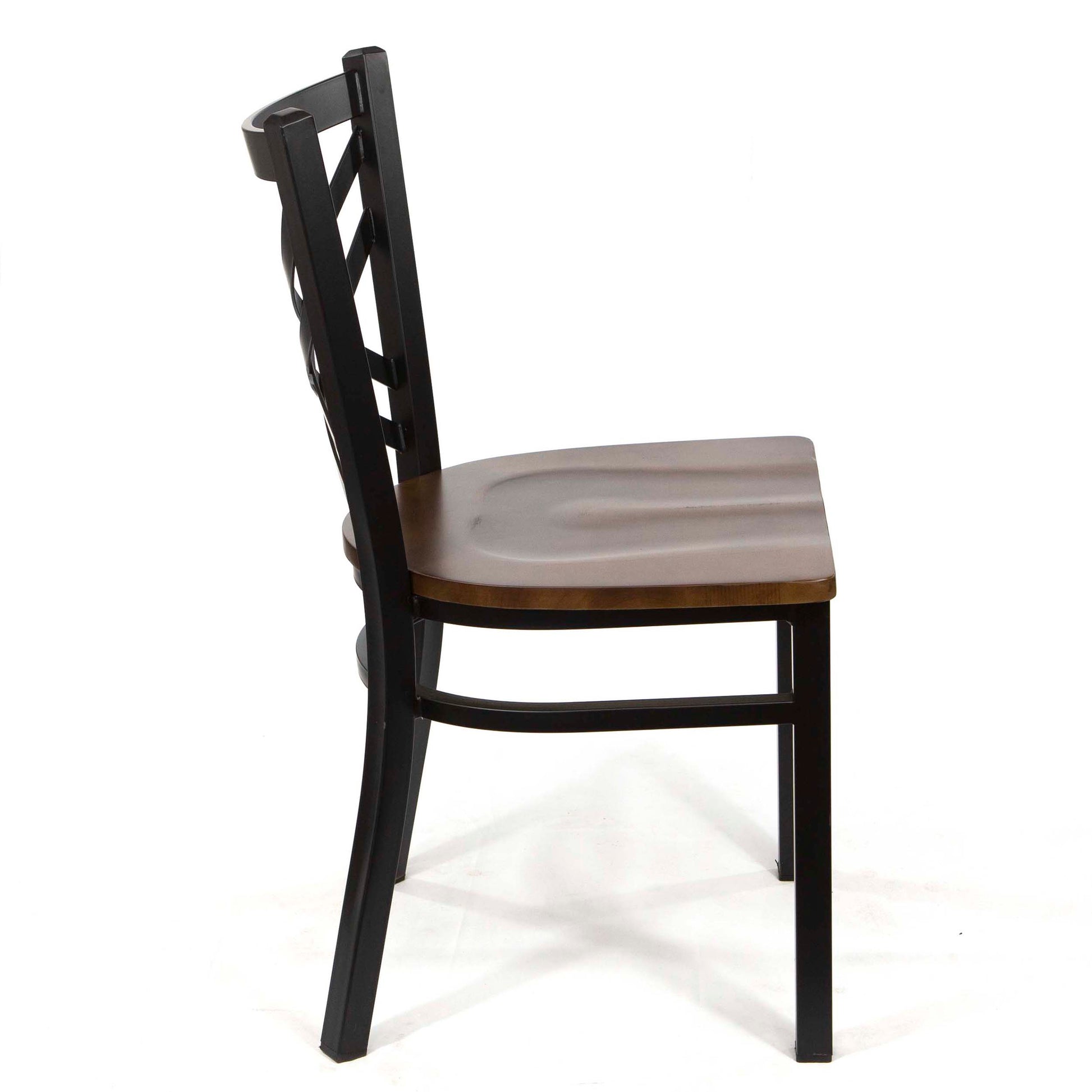 cross back metal restaurant chairs