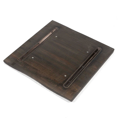 24 x 24" Live Edge Solid European Beech Hardwood Table Tops, Dark Walnut Color #DC2424-WN