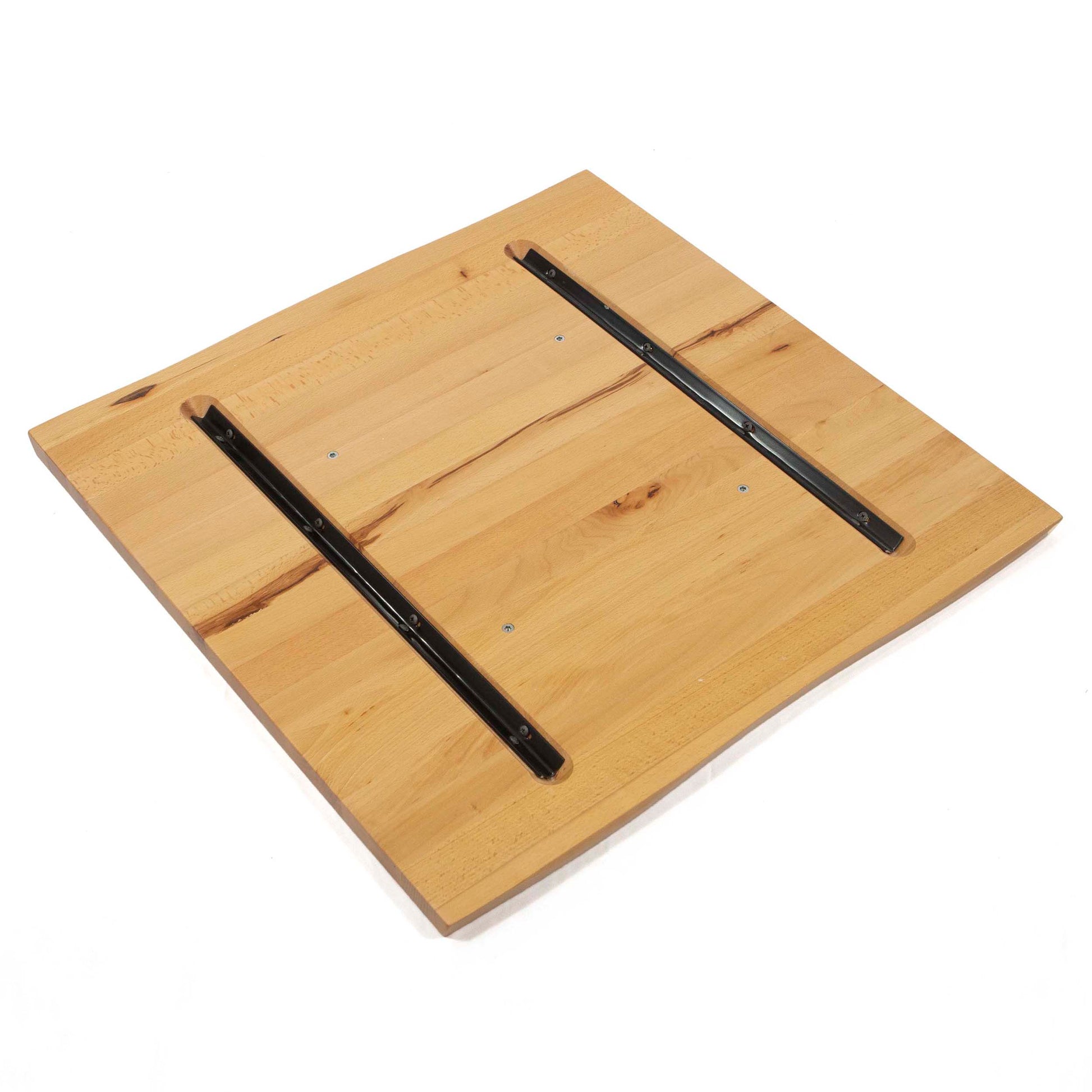 back of solid European beech hardwood table tops