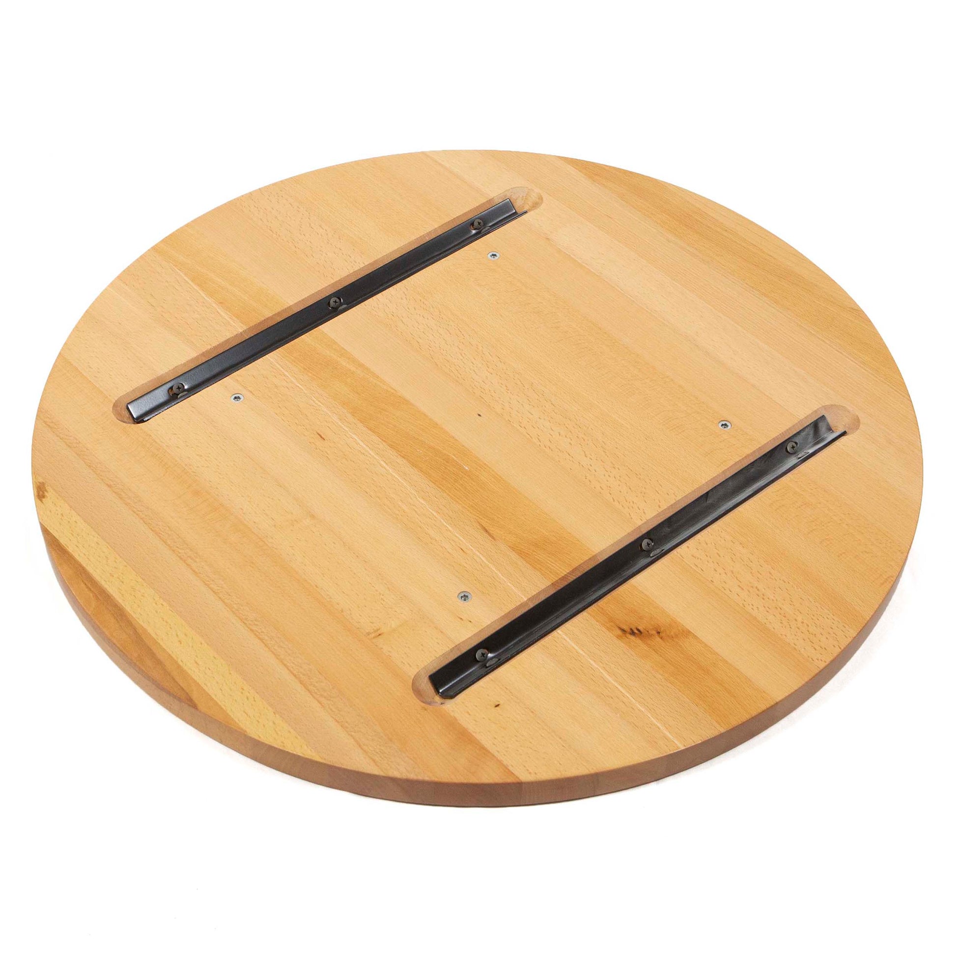 back of round European beech table tops