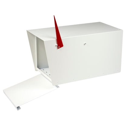 White Large Size Post-Mounted Mailbox, #HC111