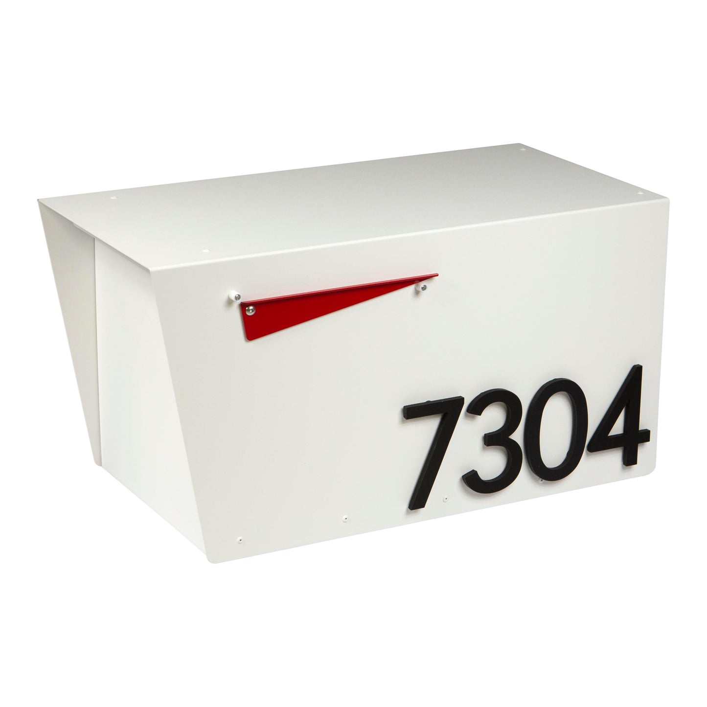 White Large Size Post-Mounted Mailbox, #HC111