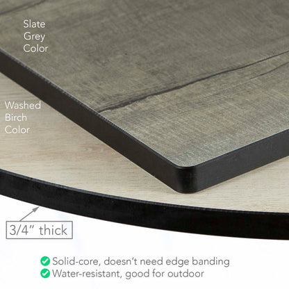 24 x 30" HPL Restaurant Cafe Table, Slate Grey Color #J63H2430SL
