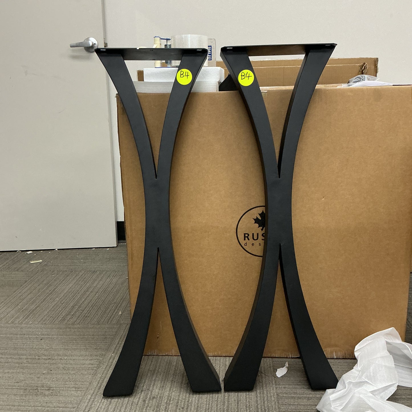 CLEARANCE B4 - H34" Flowy X-Shaped Sofa Table legs, 1 Pair #ST3013M