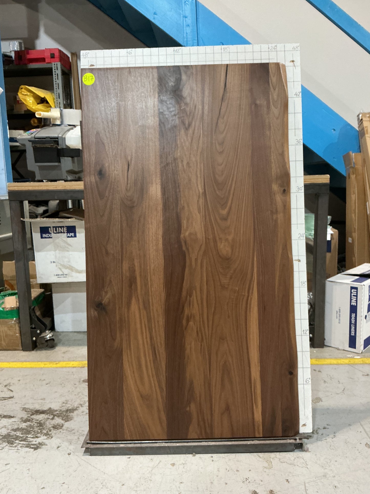 Clearance #B17 26 x 46" Solid Black Walnut Table Tops for Coffee Table or Desk, 1 Live Edge #DE2646W