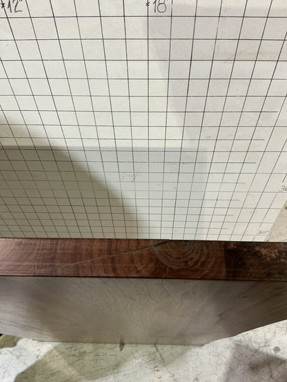 Clearance #B12 - 26 x 46" Solid Black Walnut Table Tops for Coffee Table or Desk, 2 Live Edges #DE2646W2
