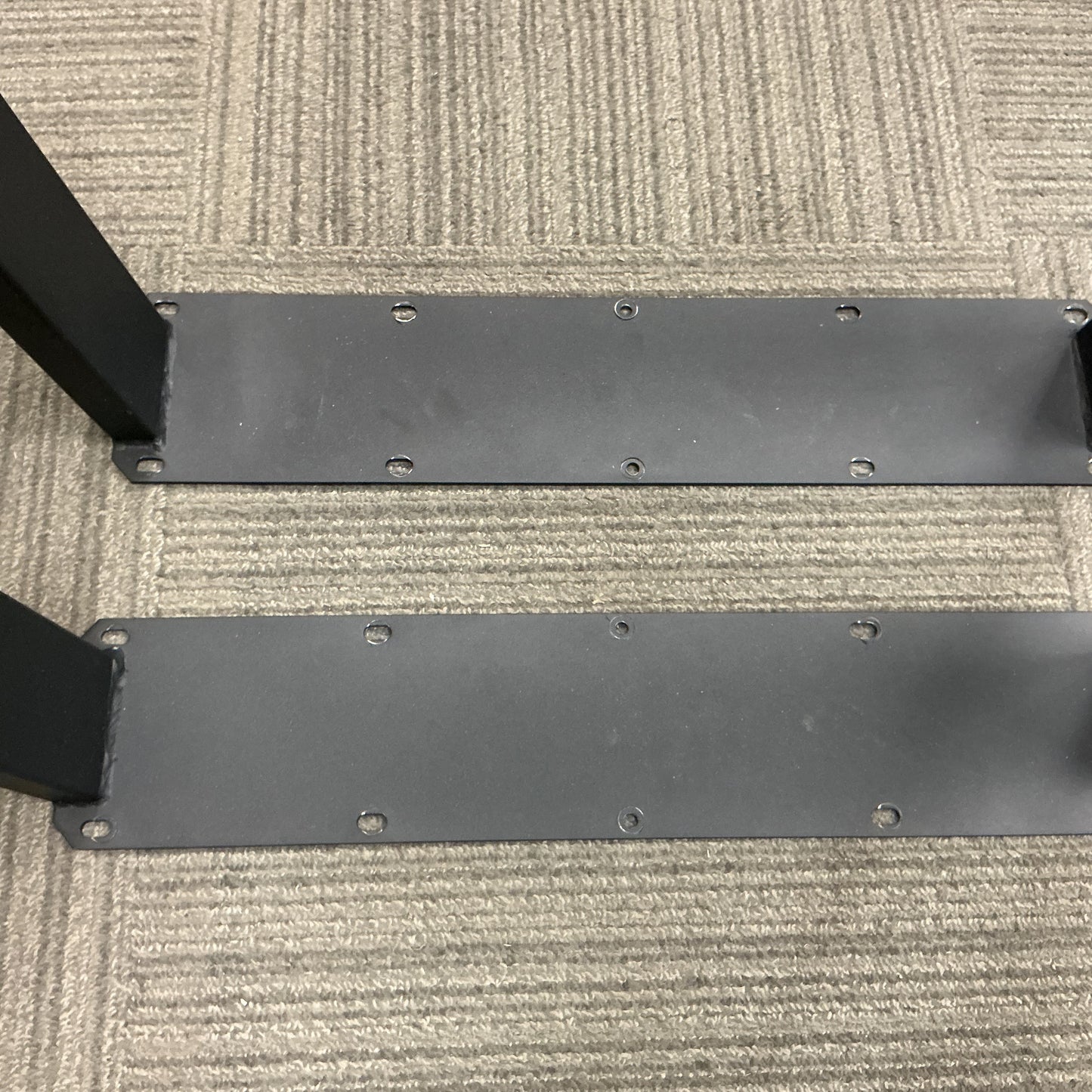 Clearance #B18 Dining Table legs, 1 Pair, Metal Trapezoid Shape Narrow Top #SS210N
