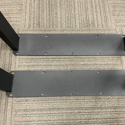 Clearance #B18 Dining Table legs, 1 Pair, Metal Trapezoid Shape Narrow Top #SS210N