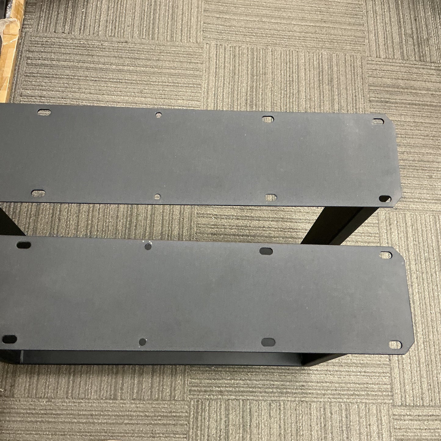 Clearance #B18 Dining Table legs, 1 Pair, Metal Trapezoid Shape Narrow Top #SS210N