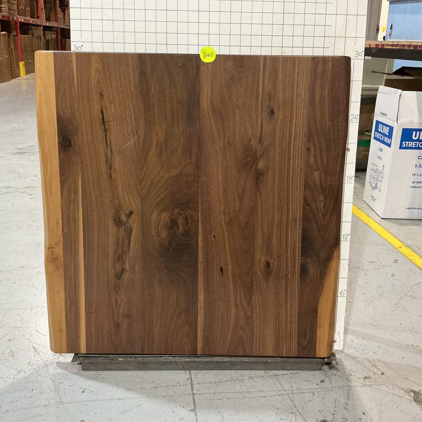 Clearance #B42 30 x 30" Solid Black Walnut Restaurant Cafe Table Top #DE3030W2