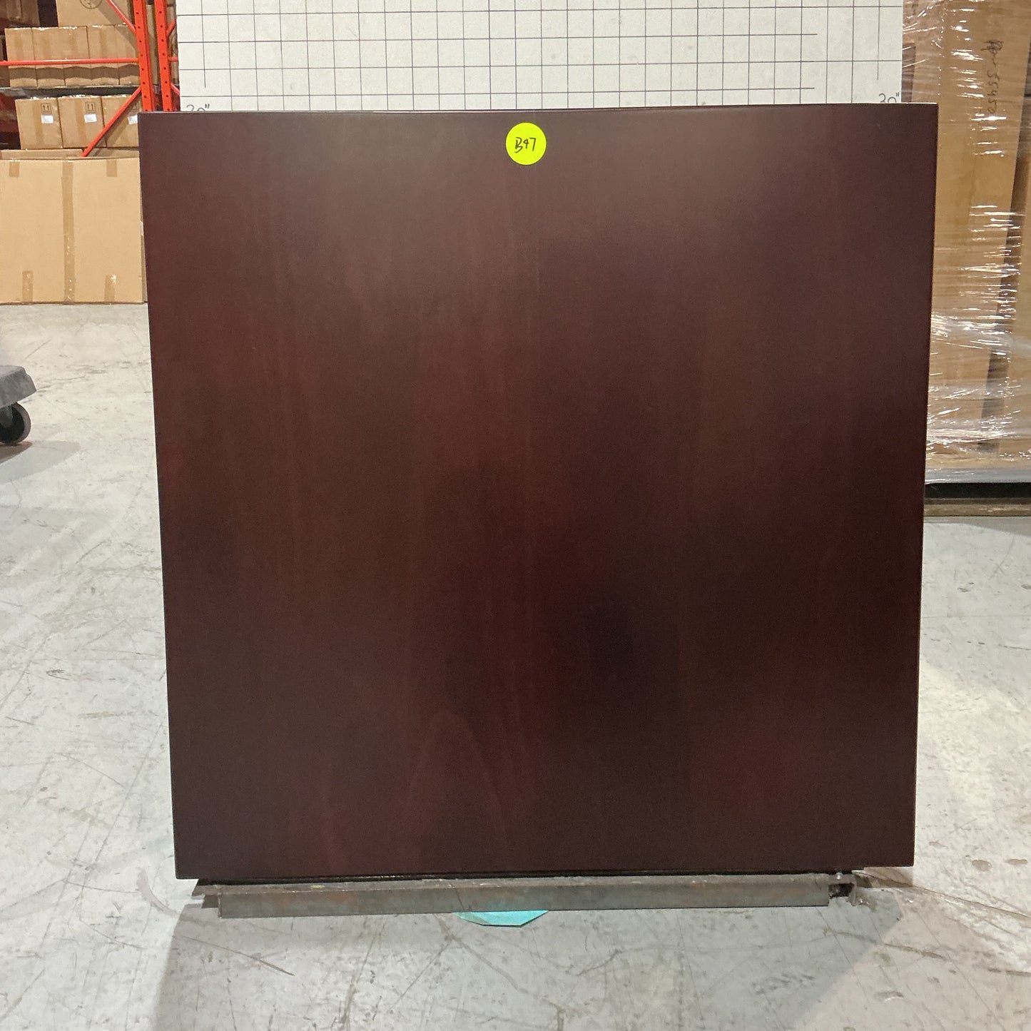 Clearance #B47 30 x 30" Solid Pine Restaurant Cafe Table Top, Mahogany Color #KD3030-MH