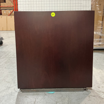 Clearance #B47 30 x 30" Solid Pine Restaurant Cafe Table Top, Mahogany Color #KD3030-MH