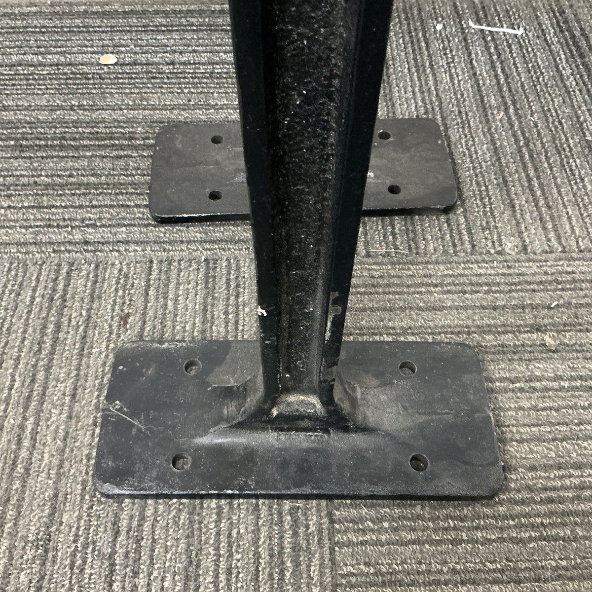 Clearance #B89 Cast Iron Dining Table Legs, Wishbone-Shaped, Black powder coated, 1 Pair #WB730
