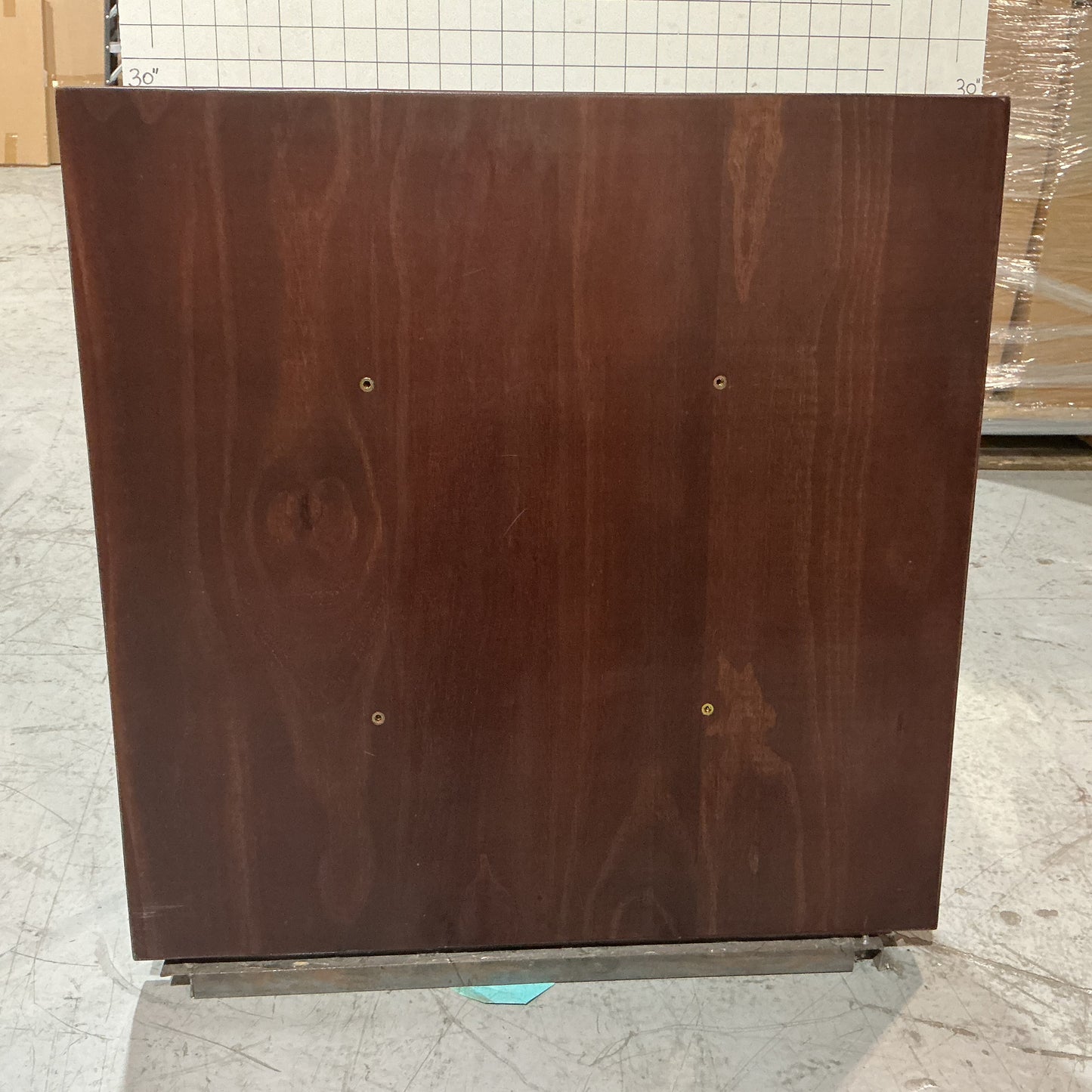 Clearance #B47 30 x 30" Solid Pine Restaurant Cafe Table Top, Mahogany Color #KD3030-MH