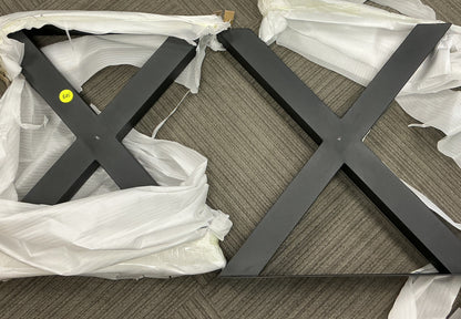 Clearance #B85 Extra Bold X-Shaped Dining Table Legs, 1 Pair #SS004