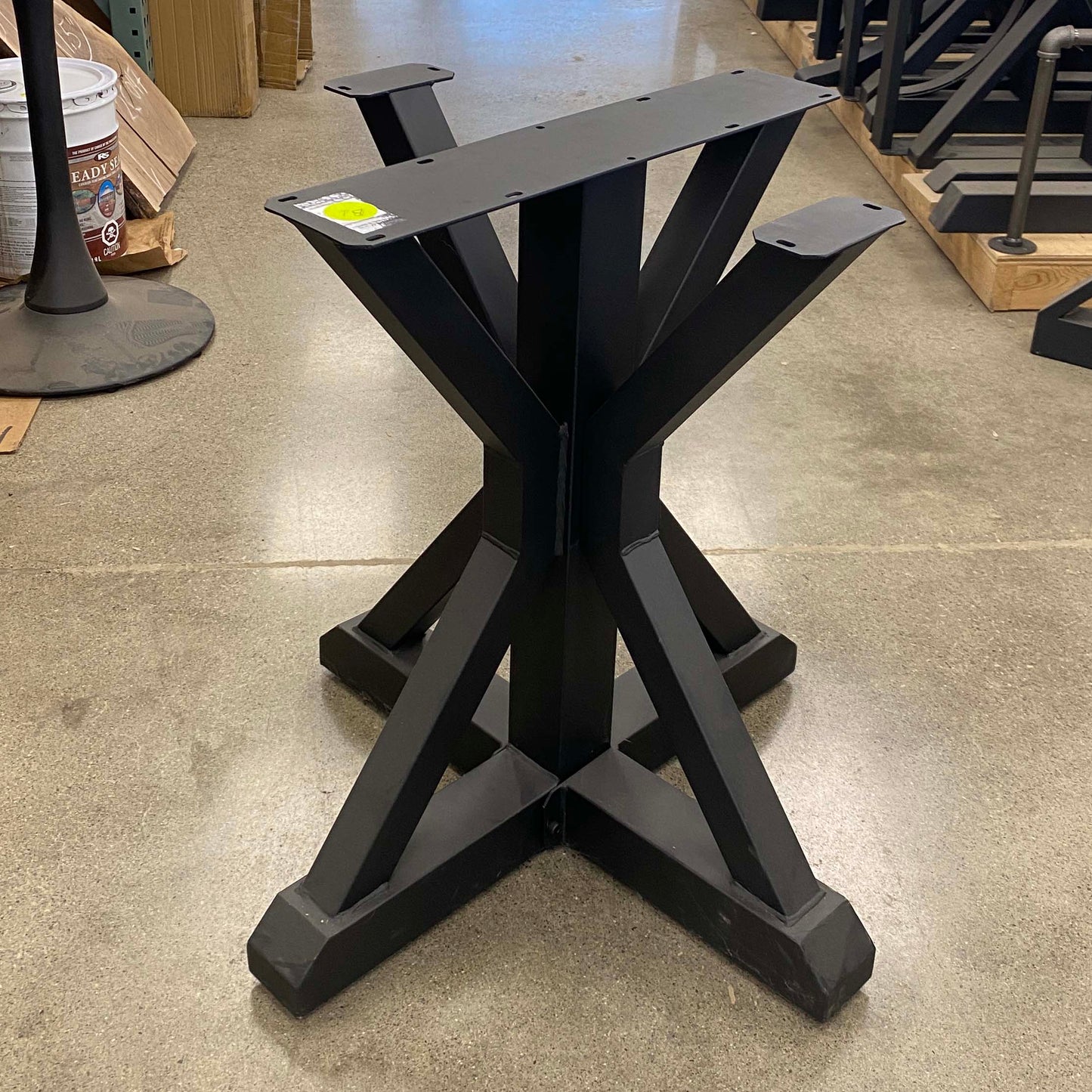 Clearance #B1: Round Dining Table Legs, 1 Set, Metal Trestle Shape #SS511
