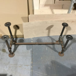 Pickup Only Clearance#32 BKH1316C34 H16" x W13", Pipe Table Legs for Bench or Coffee Table, 1 Set