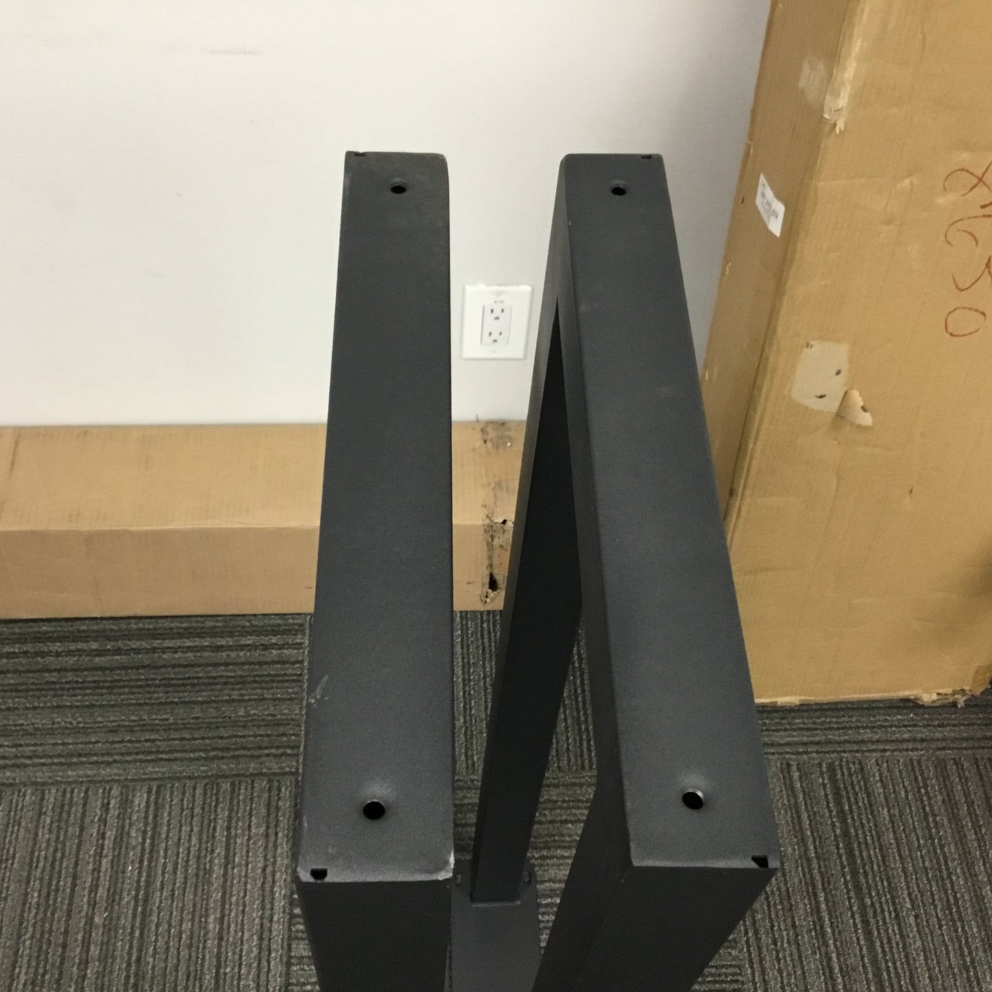 Clearance#33 Bar Table Legs, 1 Pair, Metal U Shape #W5036N