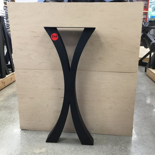 Clearance S47: One Single Leg Floor Model: Flowy X-shaped Entryway Console Table leg #ST3013B