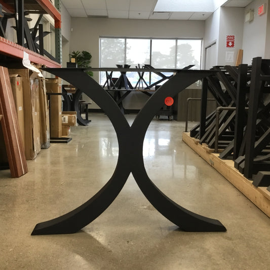 Clearance S56: One Single Leg Floor Model:Extra Wide Flowy X-Shaped Dining Table Legs,#ST3013T