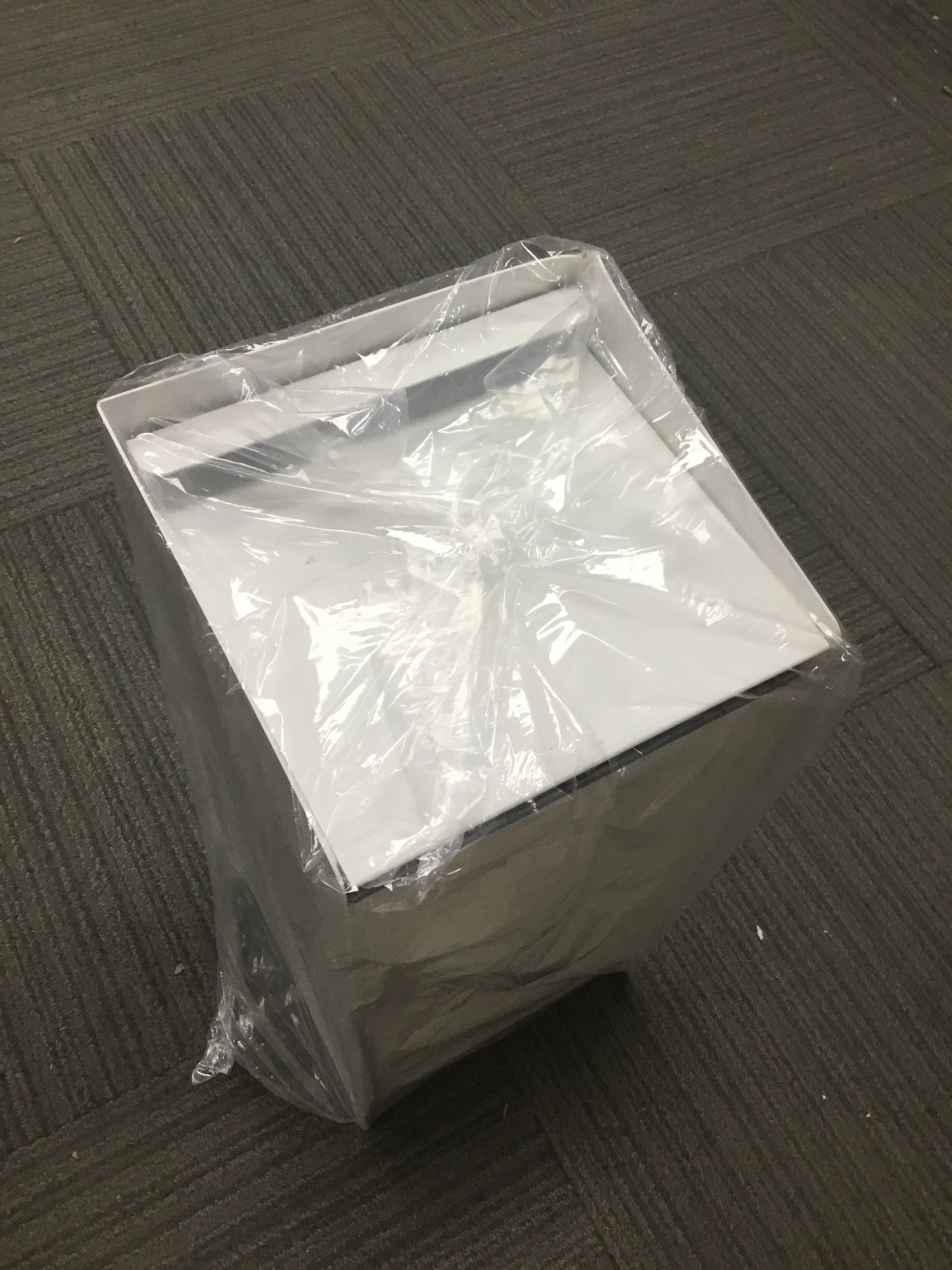 Clearance #201 White Regular Size Post-Mounted Mailbox, Contemporary Design #HC101