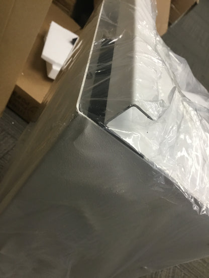 Clearance #202 White Regular Size Post-Mounted Mailbox, Contemporary Design #HC101