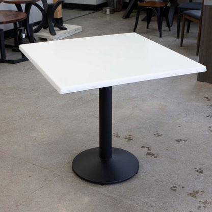 white outdoor melamine board restaurant cafe tables