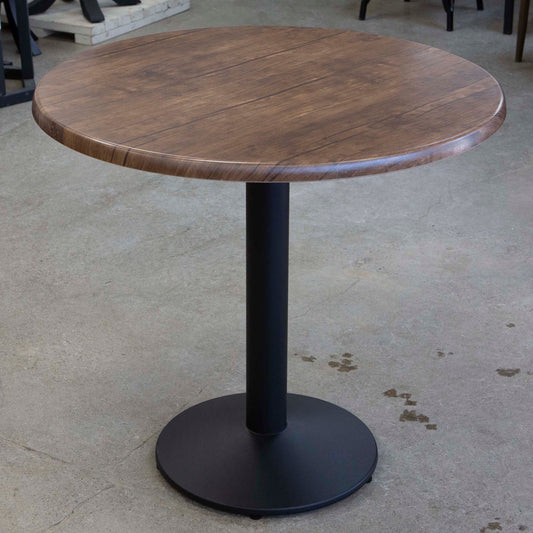 all weather round seamless melamine board bistro cafe table