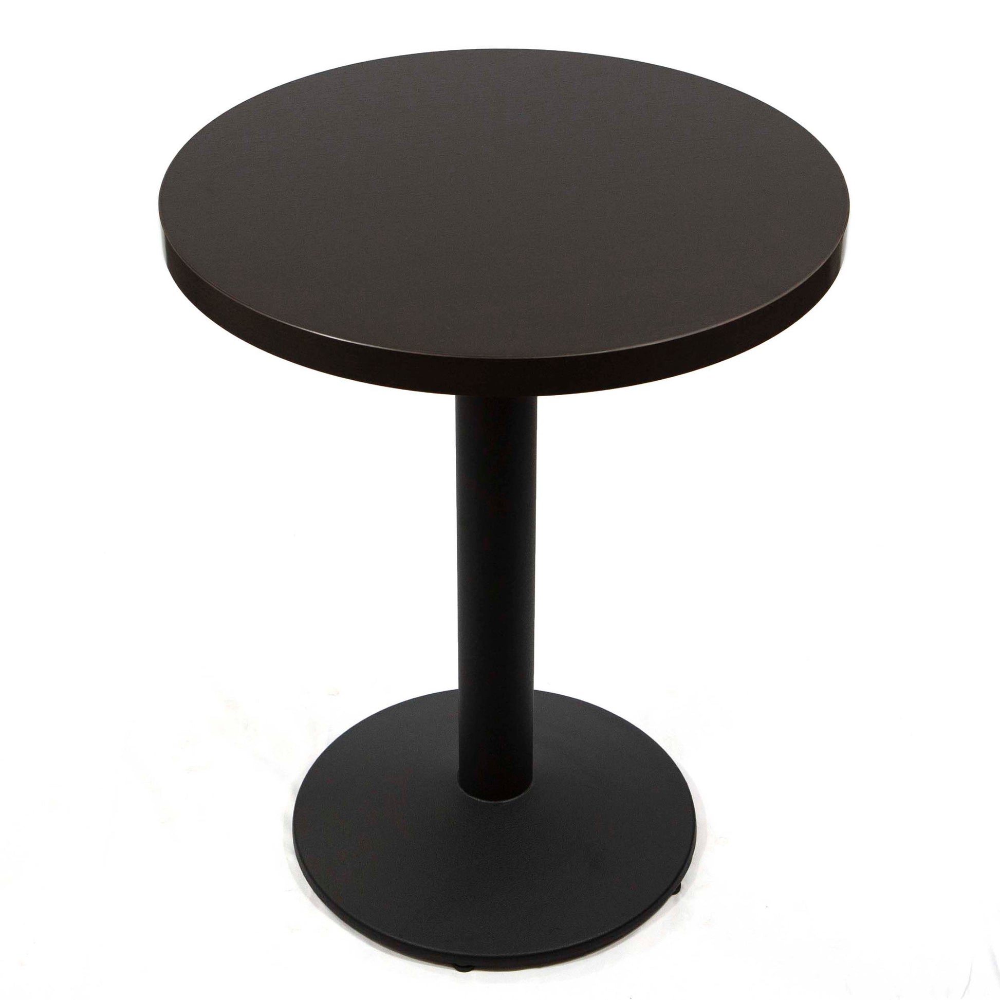 black round melamine board cafe tables