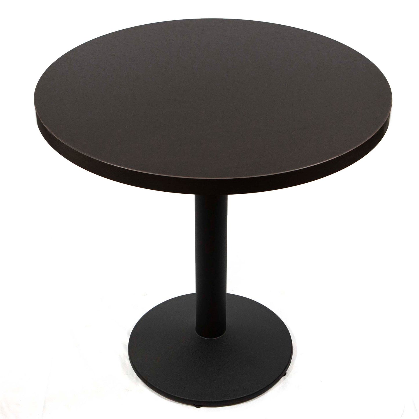 black round melamine board cafe tables