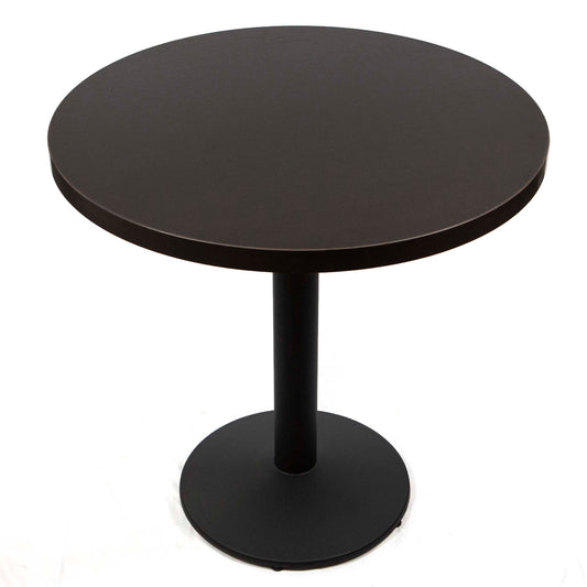 black round melamine board cafe tables