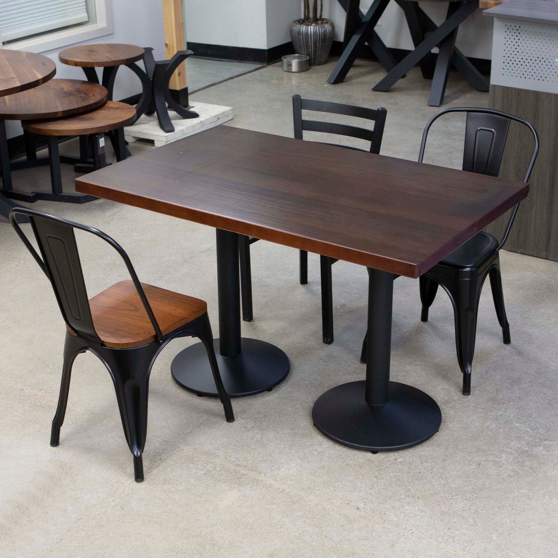 solid pine wood restaurant tables and chairs