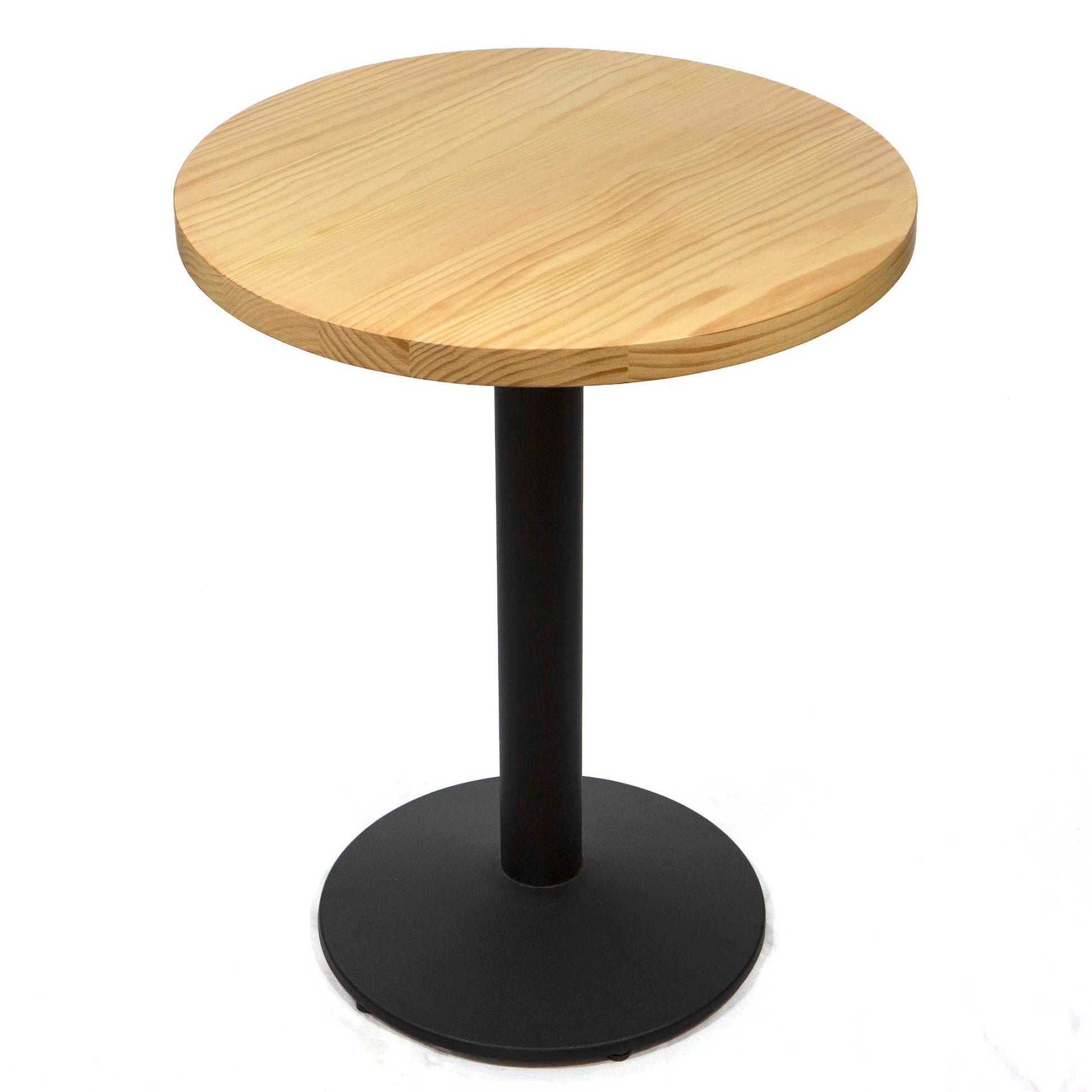 solid pine wood round restaurant tables