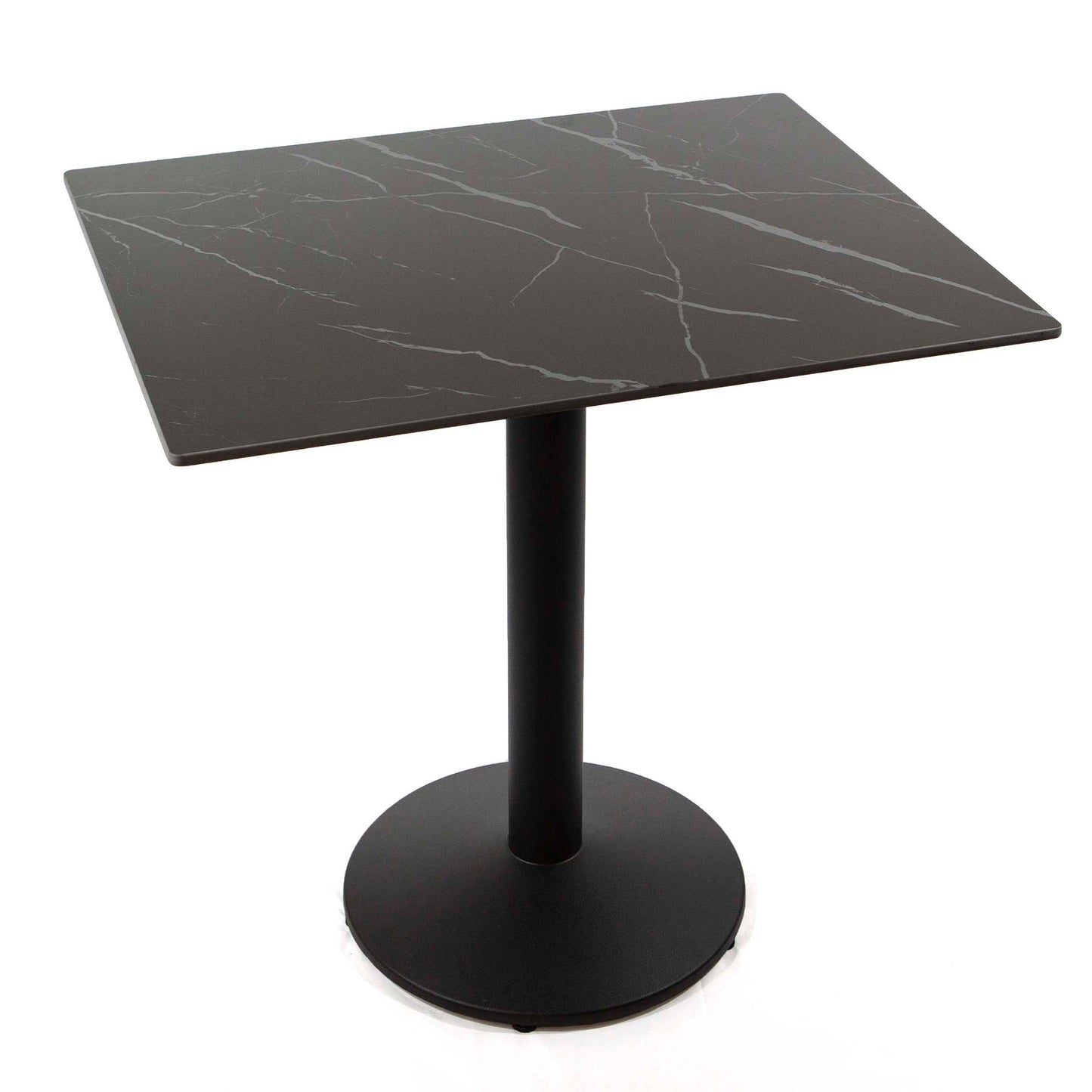 black sintered stone cafe table base