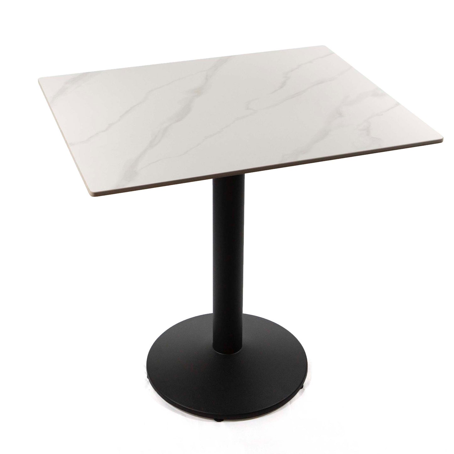 white sintered stone cafe table 24 x 30"