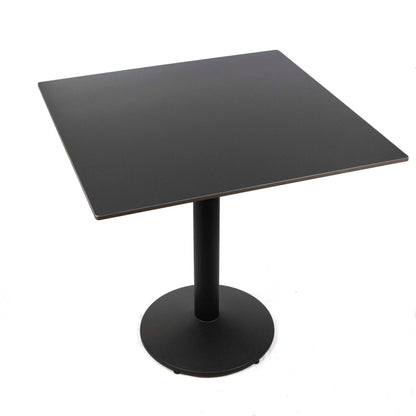30" square black sintered stone restaurant table