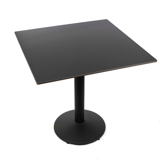30" square black sintered stone restaurant table