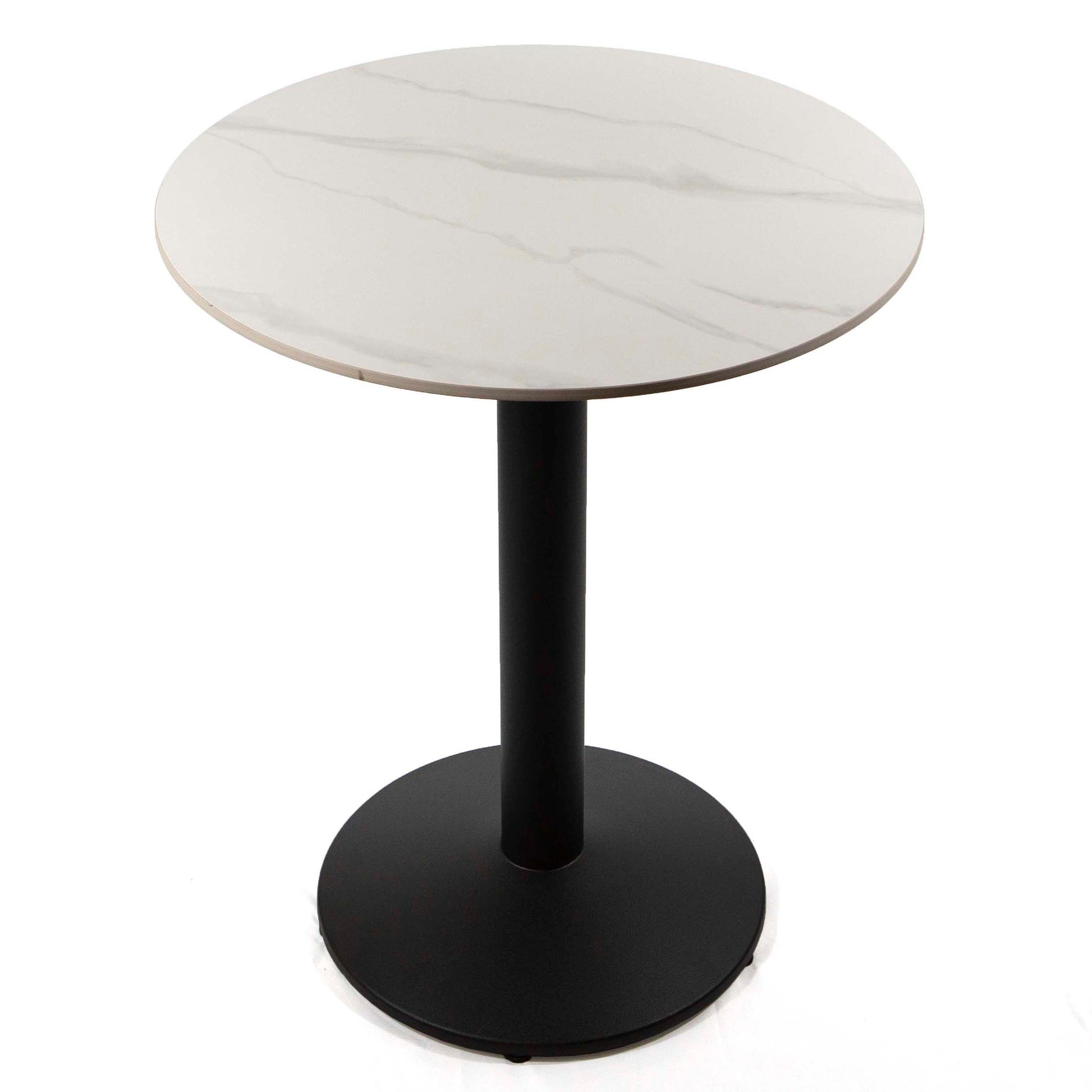 round white sintered stone cafe table