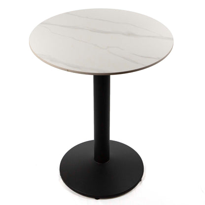 round white sintered stone cafe table