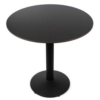 30" round black sintered stone bistro cafe table