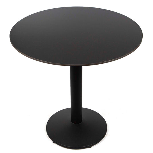 30" round black sintered stone bistro cafe table