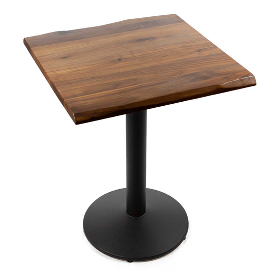 24 x 24" solid black walnut cafe table