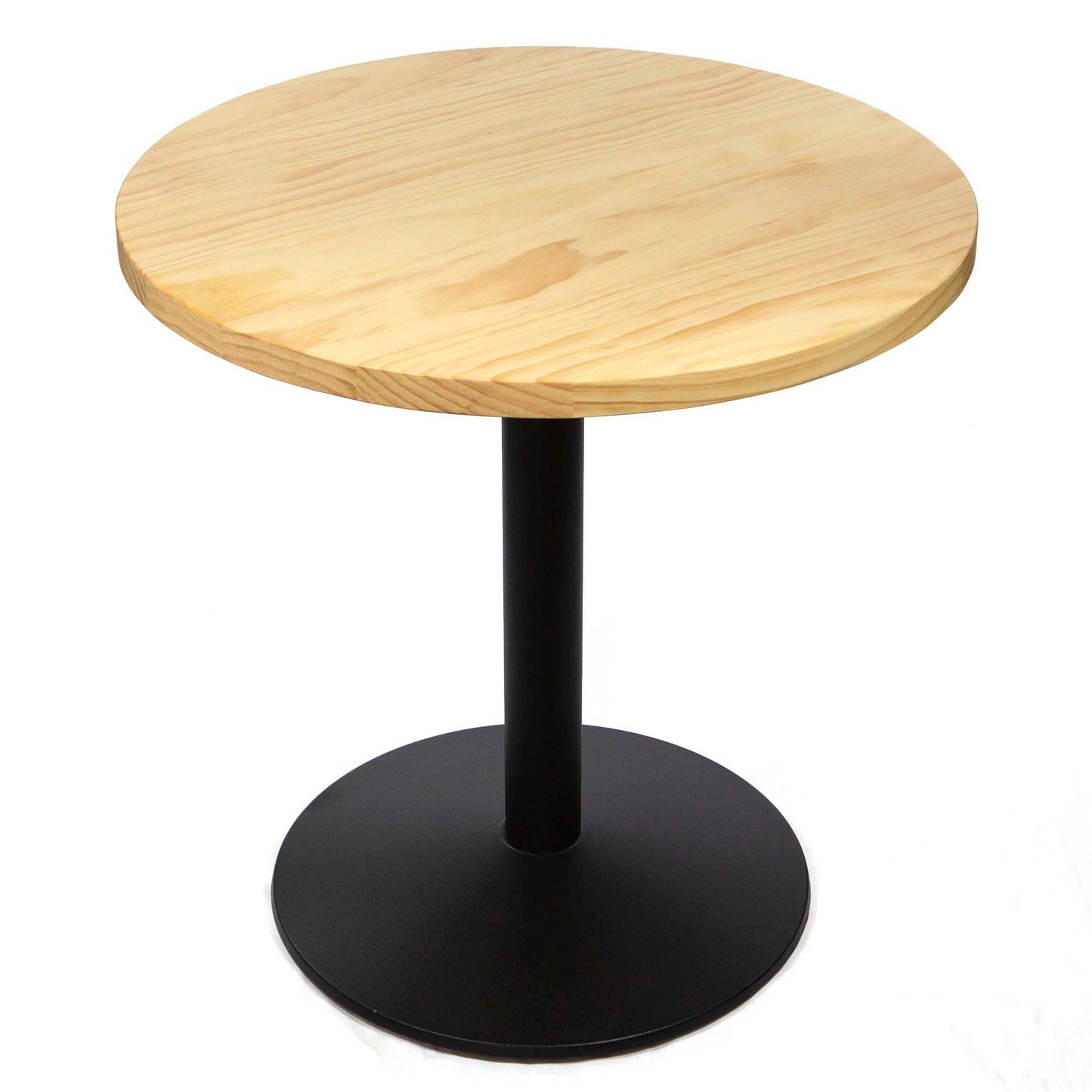 solid pine wood round restaurant tables